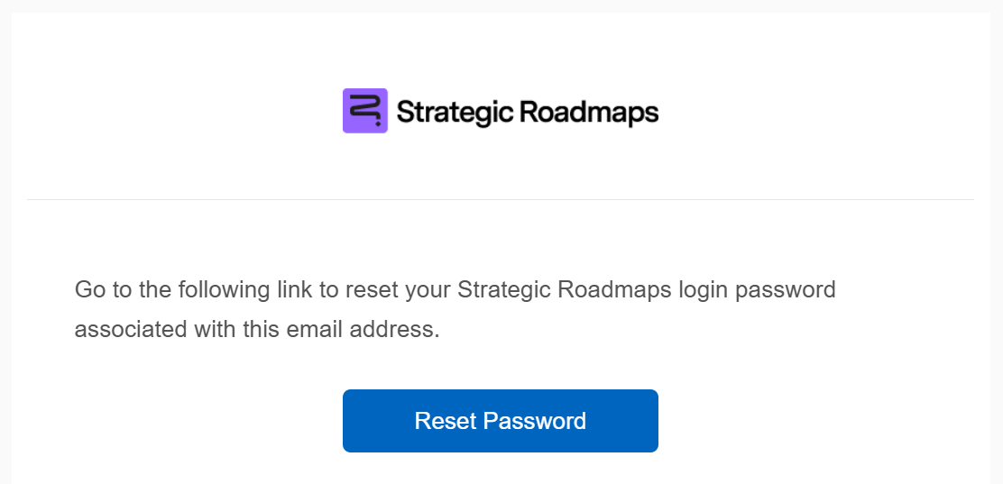 Reset password email