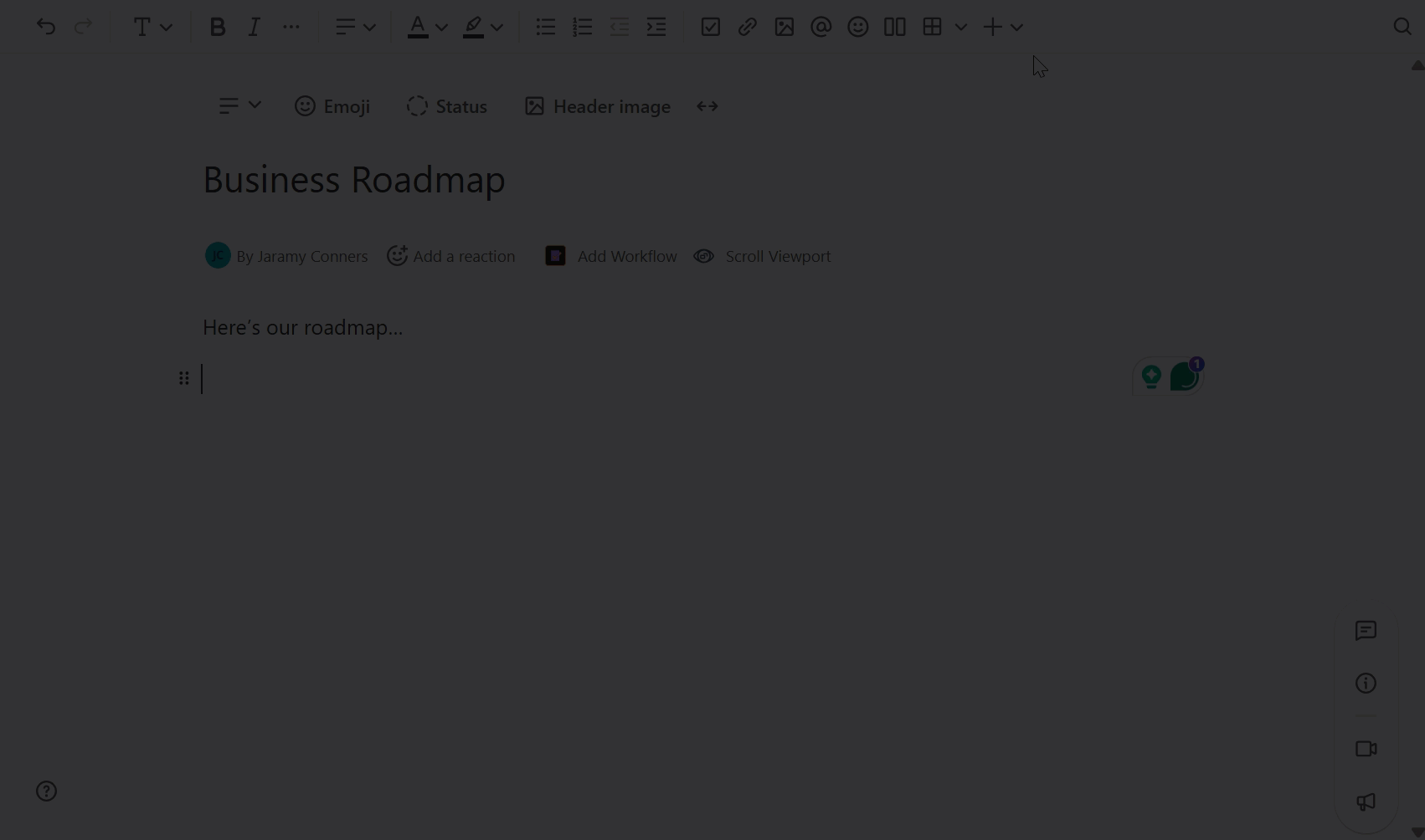 Embedding a roadmap in Confluence using iframe