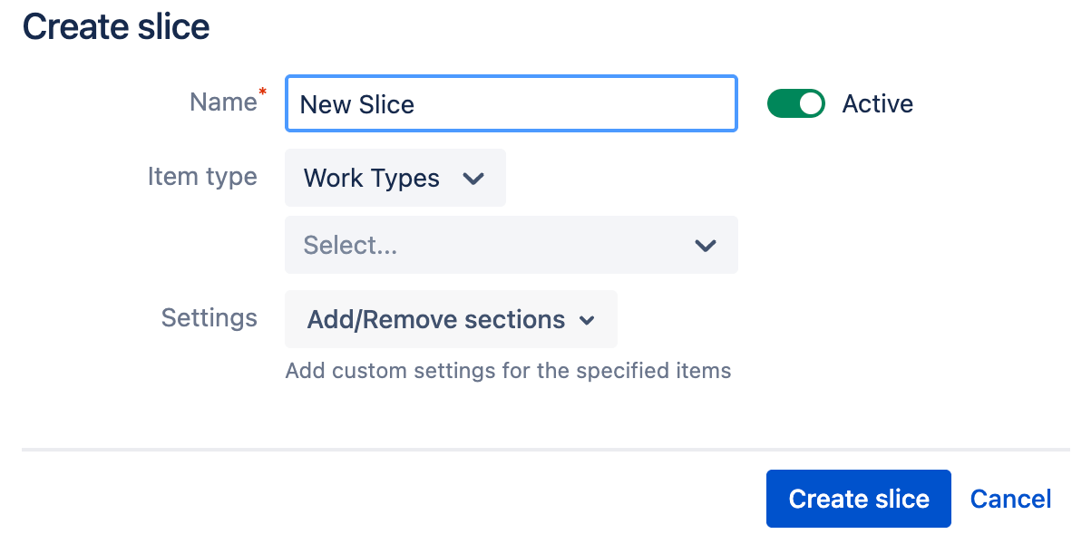 Create slice screen