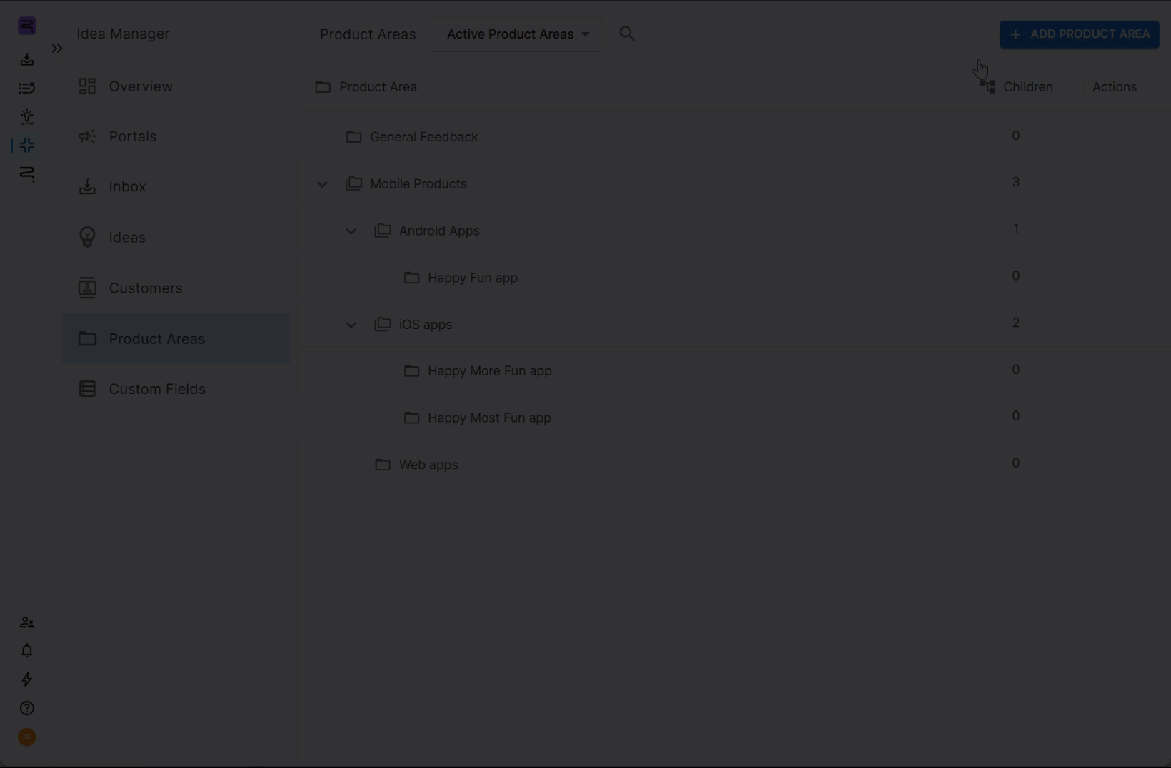 Adding new products to the product area